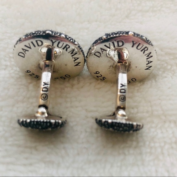 David Yurman Sea Urchin Cufflinks w/Blue Sapphire RARE - Picture 9 of 14